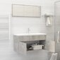 vidaXL 2-daļīgs vannasistabas mēbeļu komplekts, pelēks, skaidu plāksne cena un informācija | Vannas istabas mēbeļu komplekti | 220.lv