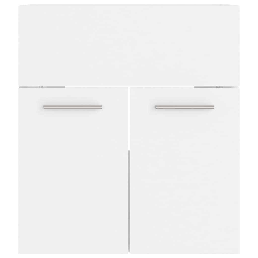 vidaXL izlietnes skapītis, balts, 41x38,5x46 cm, skaidu plāksne цена и информация | Vannas istabas skapīši | 220.lv