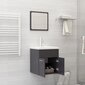 vidaXL 2-daļīgs vannasistabas mēbeļu komplekts, pelēks, skaidu plāksne цена и информация | Vannas istabas mēbeļu komplekti | 220.lv