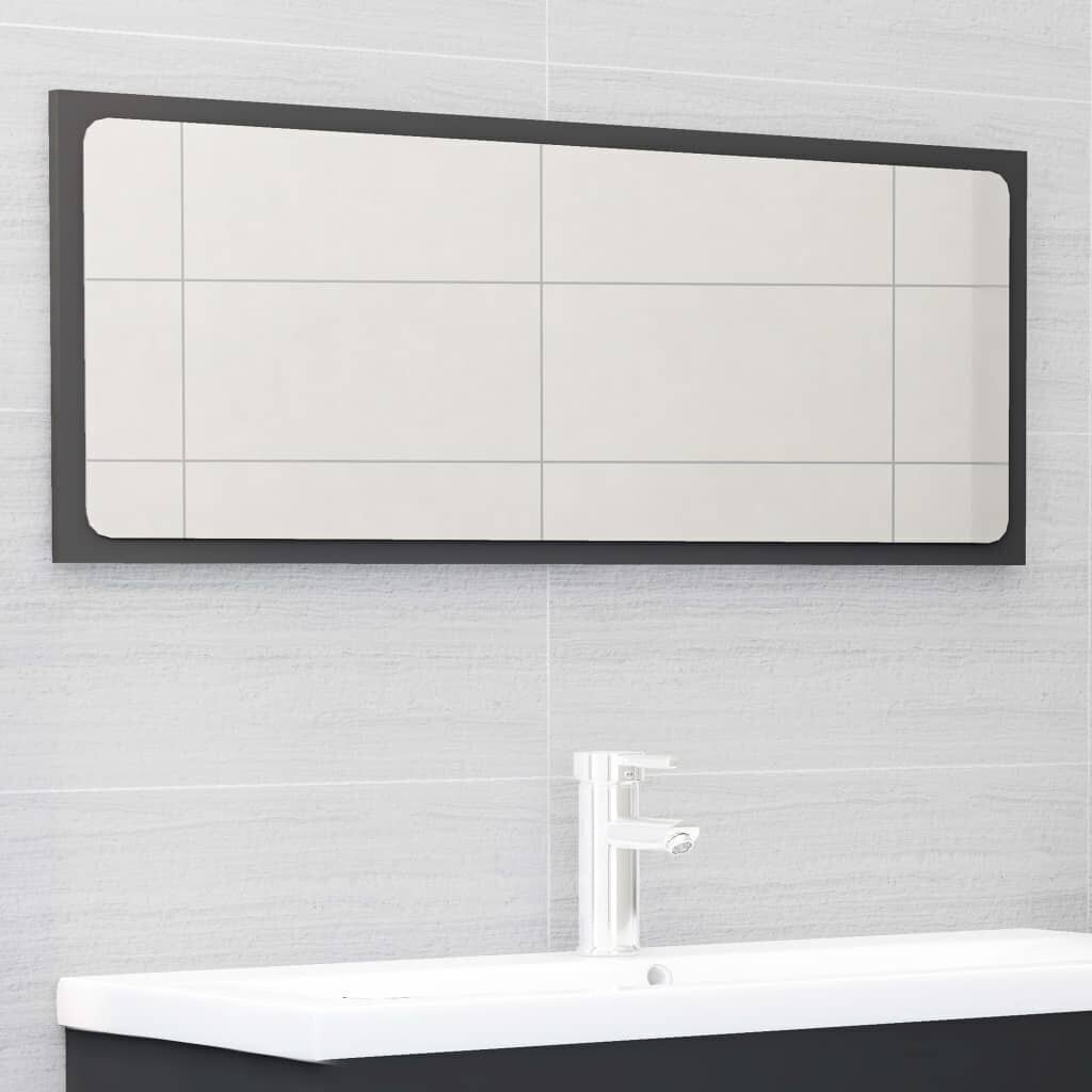 vidaXL 2-daļīgs vannasistabas mēbeļu komplekts, pelēks, skaidu plāksne цена и информация | Vannas istabas mēbeļu komplekti | 220.lv
