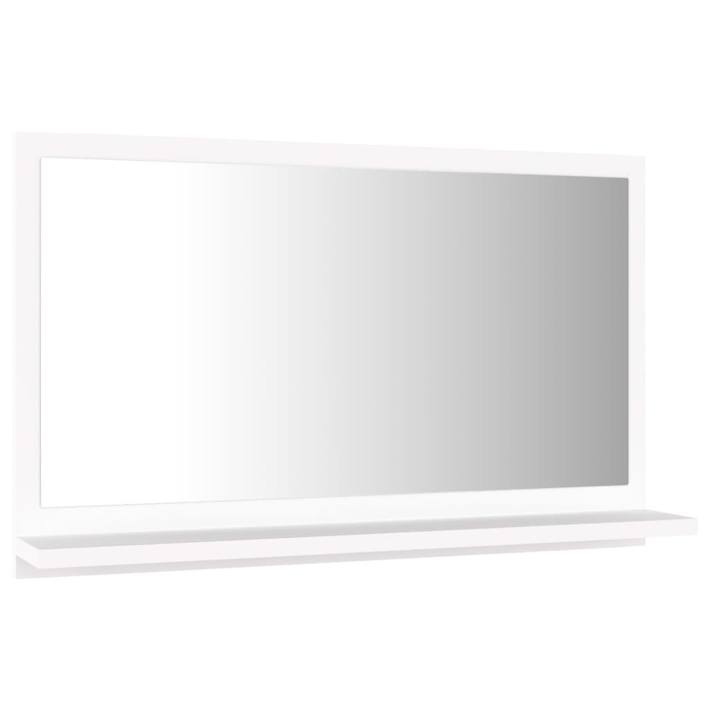 vidaXL vannasistabas spogulis, balts, 60x10,5x37 cm, skaidu plāksne цена и информация | Vannas istabas spoguļi | 220.lv