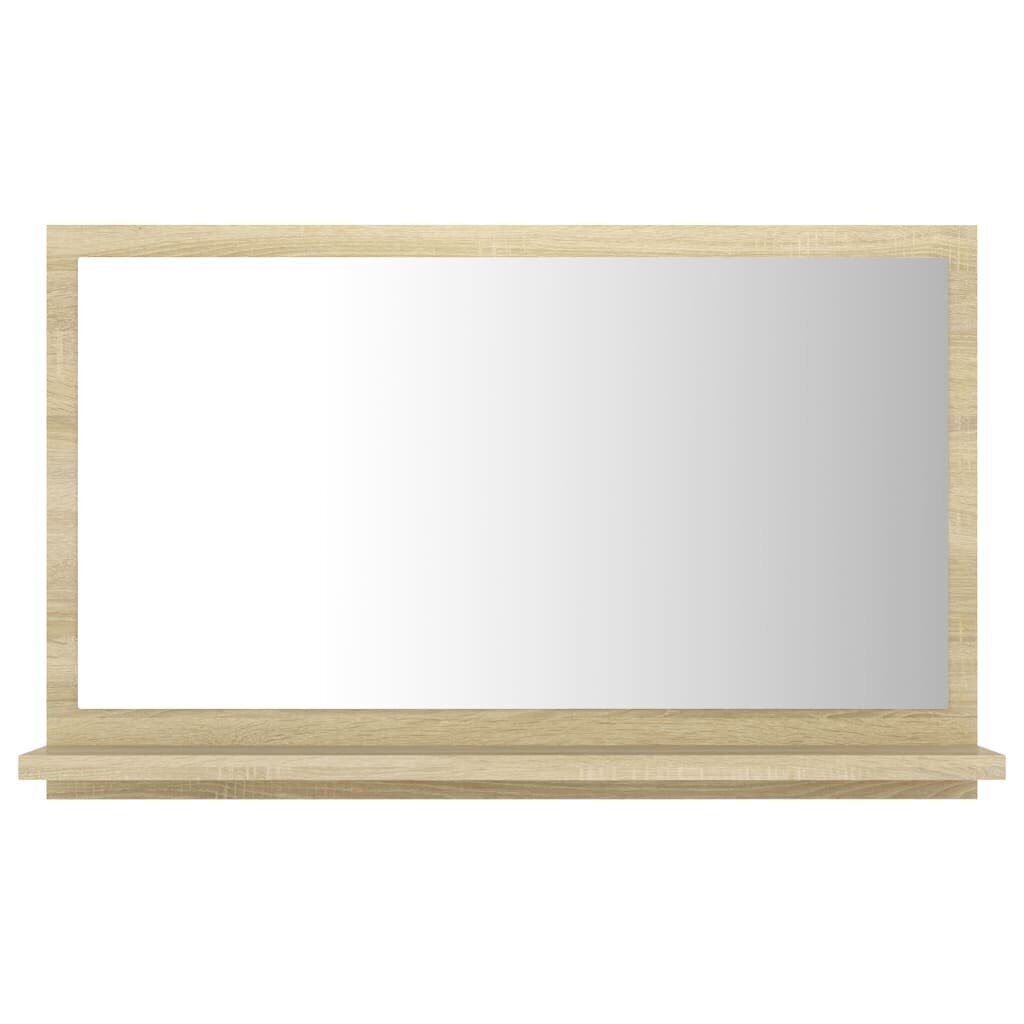 vidaXL vannasistabas spogulis, ozolkoka krāsā, 60x10,5x37 cm цена и информация | Vannas istabas spoguļi | 220.lv