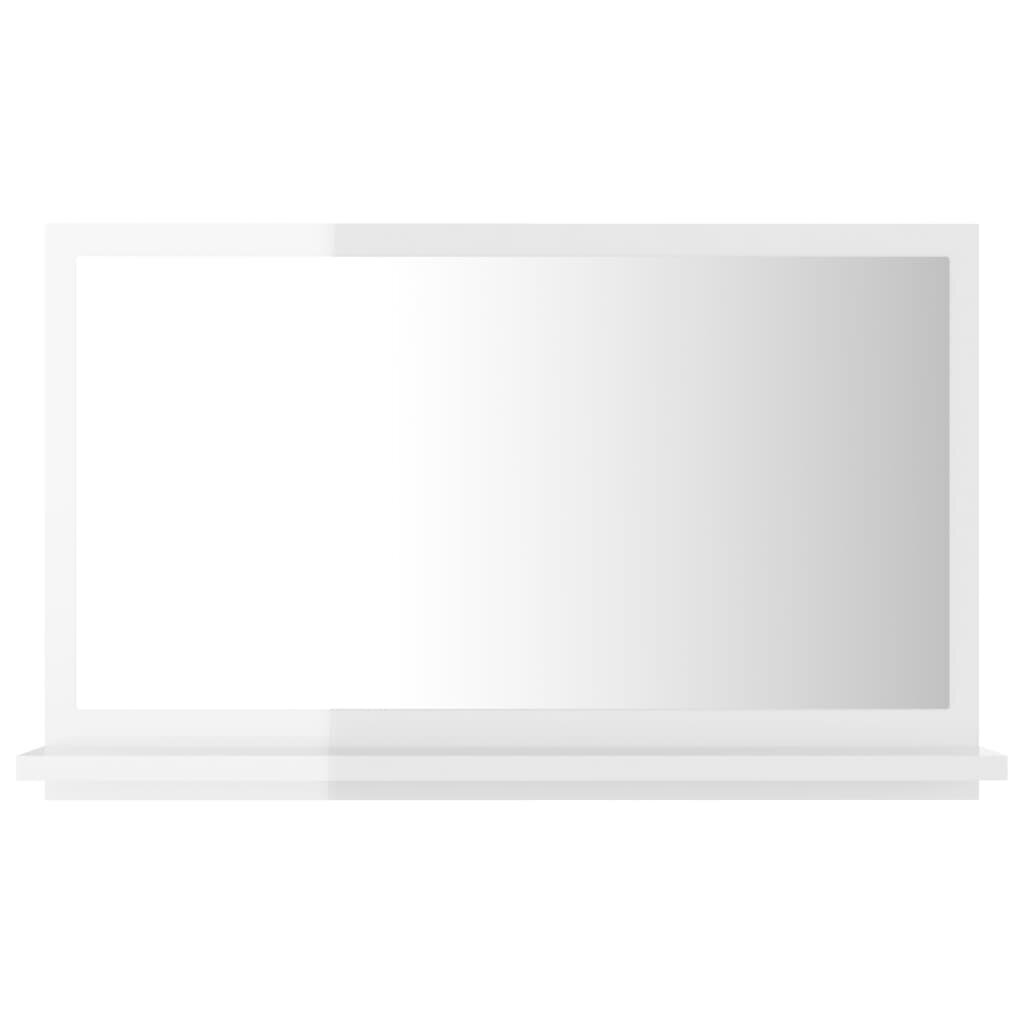 vidaXL vannasistabas spogulis, spīdīgi balts, 60x10,5x37 cm цена и информация | Vannas istabas spoguļi | 220.lv