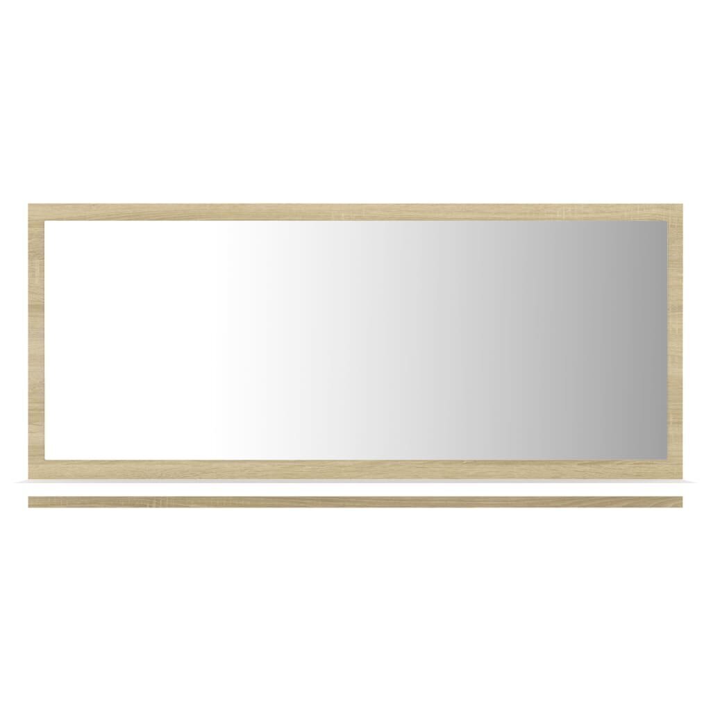 vidaXL vannasistabas spogulis, baltā un ozolkoka krāsā, 80x10,5x37 cm cena un informācija | Vannas istabas spoguļi | 220.lv