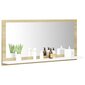 vidaXL vannasistabas spogulis, baltā un ozolkoka krāsā, 80x10,5x37 cm cena un informācija | Vannas istabas spoguļi | 220.lv