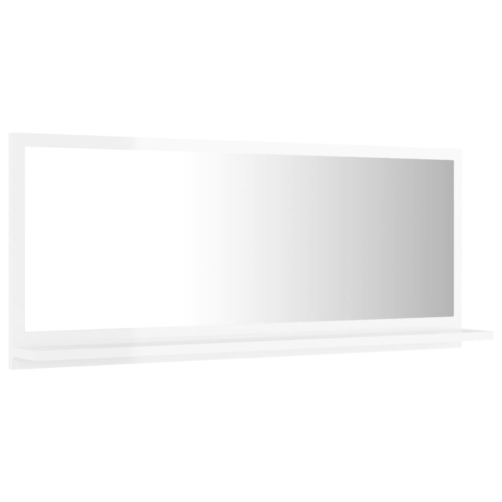 vidaXL vannasistabas spogulis, spīdīgi balts, 90x10,5x37 cm цена и информация | Vannas istabas spoguļi | 220.lv
