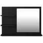 vidaXL vannasistabas spogulis, melns, 60x10,5x45 cm, skaidu plāksne цена и информация | Vannas istabas spoguļi | 220.lv