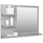 vidaXL vannasistabas spogulis, pelēks, 60x10,5x45 cm, skaidu plāksne cena un informācija | Vannas istabas spoguļi | 220.lv