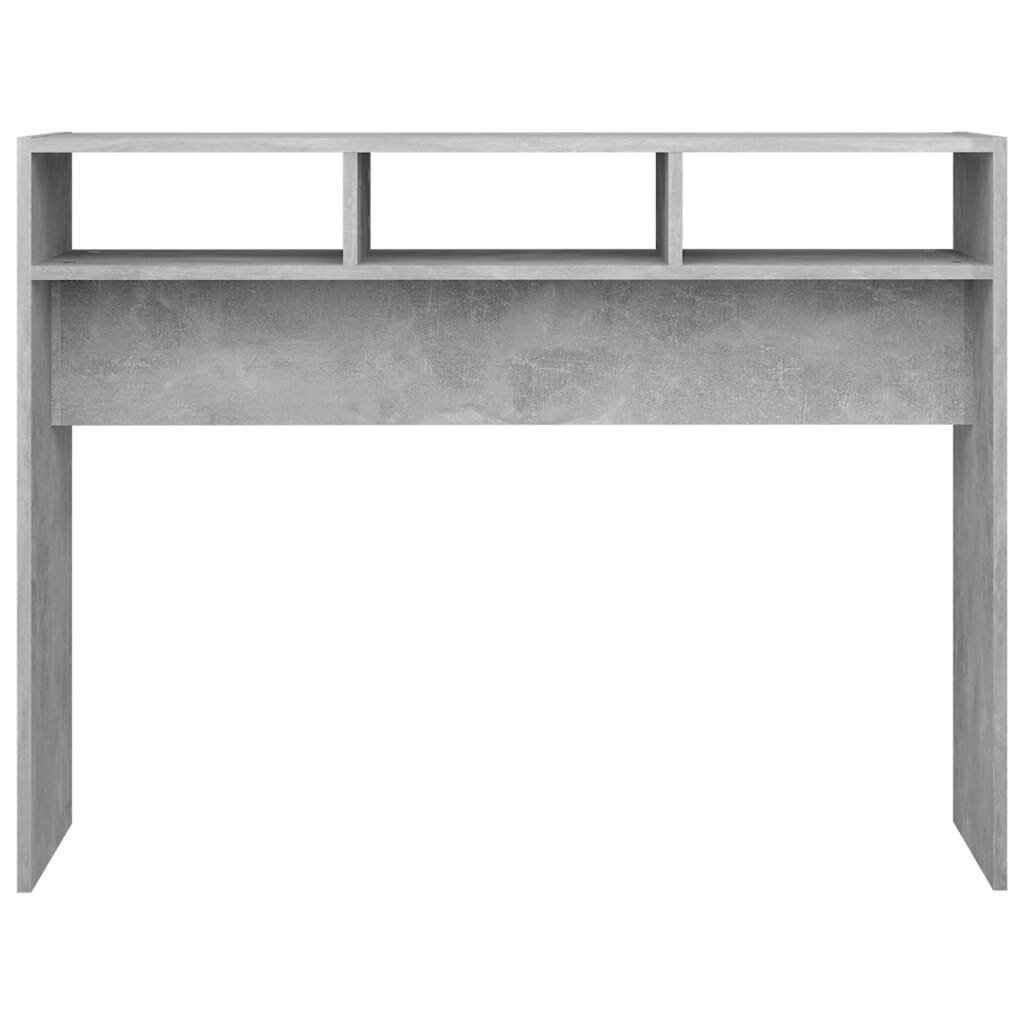 vidaXL konsoles galds, betona pelēks, 105x30x80 cm, skaidu plāksne cena un informācija | Konsoles galdiņi | 220.lv