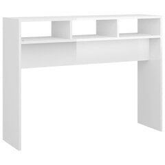 vidaXL konsoles galds, spīdīgi balts, 105x30x80 cm, skaidu plāksne цена и информация | Столы-консоли | 220.lv