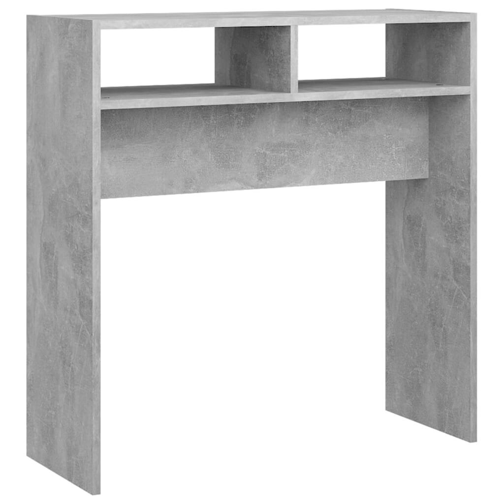 vidaXL konsoles galds, betona pelēks, 78x30x80 cm, skaidu plāksne цена и информация | Konsoles galdiņi | 220.lv