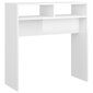 vidaXL konsoles galds, spīdīgi balts, 78x30x80 cm, skaidu plāksne cena un informācija | Konsoles galdiņi | 220.lv