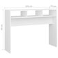 vidaXL konsoles galds, balts, 105x30x80 cm, skaidu plāksne cena un informācija | Konsoles galdiņi | 220.lv