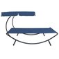 vidaXL āra atpūtas gulta ar jumtu, zila cena un informācija | Sauļošanās krēsli | 220.lv