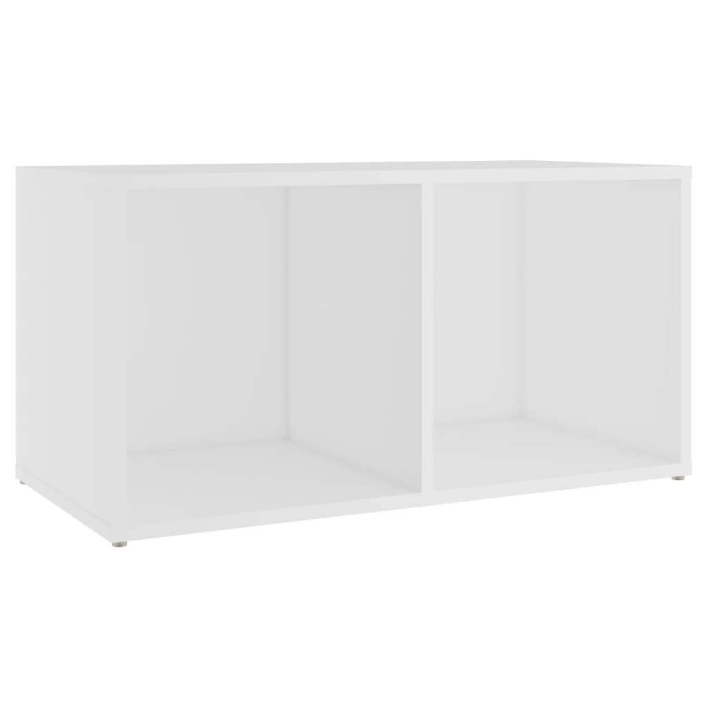 vidaXL TV plaukts, 72x35x36,5 cm, balts, skaidu plāksne cena un informācija | TV galdiņi | 220.lv