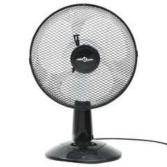 vidaXL galda ventilators ar 3 ātrumiem, 30 cm, 40 W, melns cena un informācija | Ventilatori | 220.lv