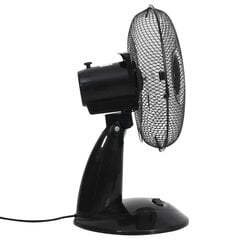 vidaXL galda ventilators ar 3 ātrumiem, 30 cm, 40 W, melns cena un informācija | Ventilatori | 220.lv