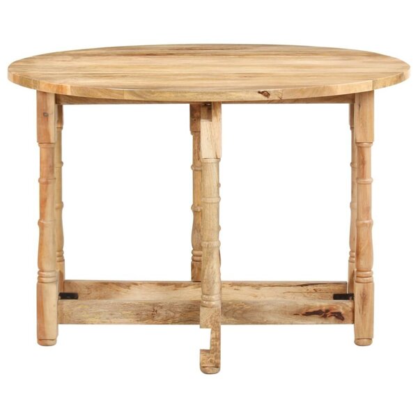 VidaXL virtuves galds, apaļš, 110x76 cm, mango masīvkoks cena | 220.lv