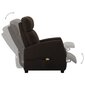 vidaXL elektrisks masāžas krēsls, atgāžams, tumši brūns audums cena un informācija | Atpūtas krēsli | 220.lv