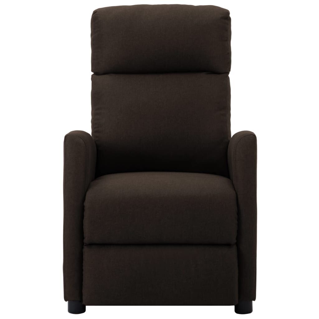 vidaXL elektrisks masāžas krēsls, atgāžams, tumši brūns audums цена и информация | Atpūtas krēsli | 220.lv