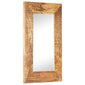vidaXL spogulis, 80x50x11 cm, ar kokgriezumiem, mango masīvkoks cena un informācija | Spoguļi | 220.lv