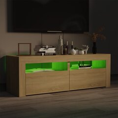 vidaXL TV galdiņš ar LED lampiņām, 120x35x40 cm, ozolkoka krāsā цена и информация | Тумбы под телевизор | 220.lv