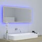 Spogulis vidaXL LED 100, brūns cena un informācija | Vannas istabas spoguļi | 220.lv