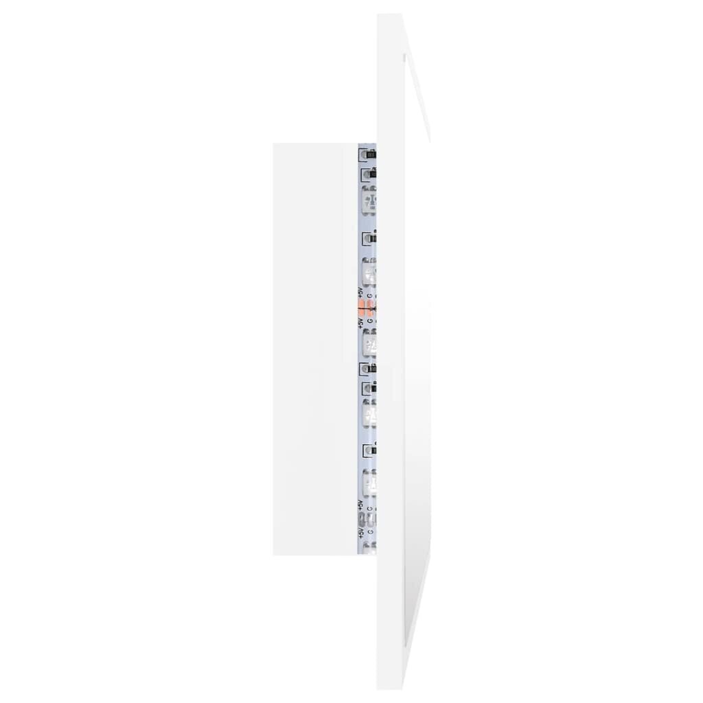 Spogulis vidaXL LED 60, balts cena un informācija | Vannas istabas spoguļi | 220.lv