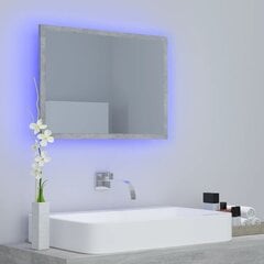 Spogulis vidaXL LED 60, pelēks цена и информация | Зеркала в ванную | 220.lv