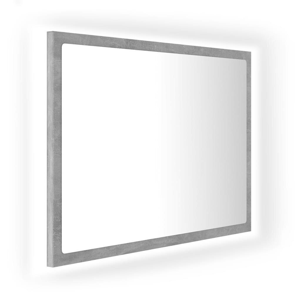 Spogulis vidaXL LED 60, pelēks цена и информация | Vannas istabas spoguļi | 220.lv