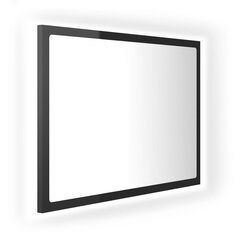 Spogulis vidaXL LED 60, melns цена и информация | Зеркала в ванную | 220.lv