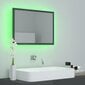 Spogulis vidaXL LED 60, pelēks cena un informācija | Vannas istabas spoguļi | 220.lv