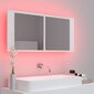 Vannas skapis vidaXL LED 100, balts cena un informācija | Vannas istabas skapīši | 220.lv