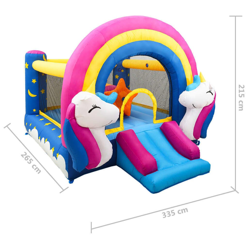Happy Hop piepūšamā atrakcija ar slidkalniņu, 335x265x215 cm, PVC cena un informācija | Piepūšamās rotaļlietas un pludmales preces | 220.lv