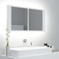 Vannas skapis vidaXL LED 90, balts cena un informācija | Vannas istabas skapīši | 220.lv