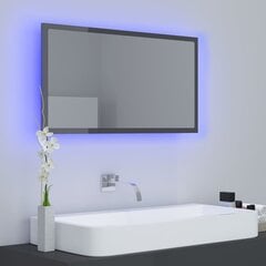 Spogulis vidaXL LED 80, pelēks цена и информация | Зеркала в ванную | 220.lv