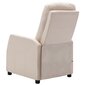 vidaXL elektrisks masāžas krēsls, atgāžams, krēmkrāsas audums cena un informācija | Atpūtas krēsli | 220.lv