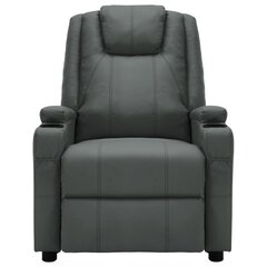 vidaXL elektrisks masāžas krēsls, atgāžams, pelēka mākslīgā āda цена и информация | Кресла в гостиную | 220.lv