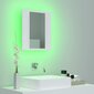 Vannas skapis vidaXL LED 40, balts cena un informācija | Vannas istabas skapīši | 220.lv