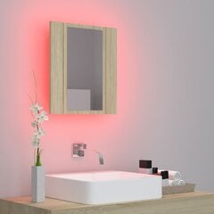Vannas skapis vidaXL LED 40, brūns цена и информация | Шкафчики для ванной | 220.lv