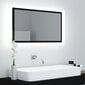 Spogulis vidaXL LED 80, melns цена и информация | Vannas istabas spoguļi | 220.lv