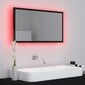 Spogulis vidaXL LED 80, melns cena un informācija | Vannas istabas spoguļi | 220.lv