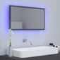 Spogulis vidaXL LED 80, tumši pelēks cena un informācija | Vannas istabas spoguļi | 220.lv