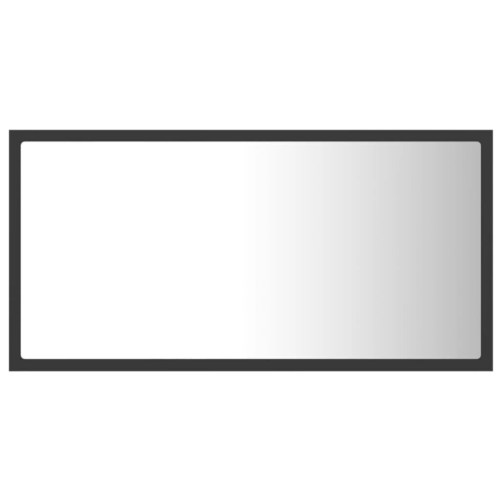 Spogulis vidaXL LED 80, tumši pelēks цена и информация | Vannas istabas spoguļi | 220.lv