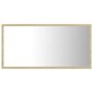 Spogulis vidaXL LED 80, brūns цена и информация | Vannas istabas spoguļi | 220.lv
