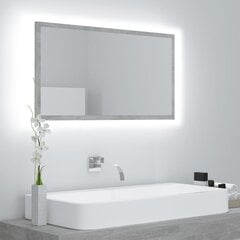 Spogulis vidaXL LED 80, pelēks cena un informācija | Vannas istabas spoguļi | 220.lv