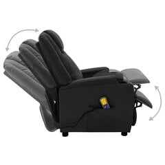 vidaXL elektrisks masāžas krēsls, atgāžams, melna mākslīgā āda цена и информация | Кресла в гостиную | 220.lv