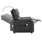 vidaXL elektrisks masāžas krēsls, atgāžams, tumši pelēks audums цена и информация | Atpūtas krēsli | 220.lv