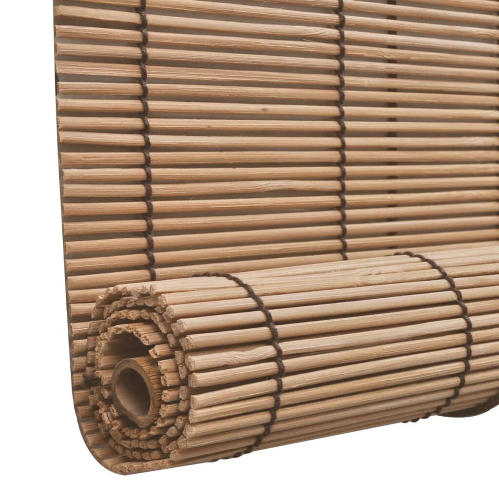 vidaXL ruļļu žalūzijas, 2 gab., brūns bambuss, 80x160 cm cena un informācija | Žalūzijas | 220.lv