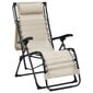 vidaXL salokāms pludmales krēsls, krēmkrāsas tekstilēns cena un informācija | Sauļošanās krēsli | 220.lv